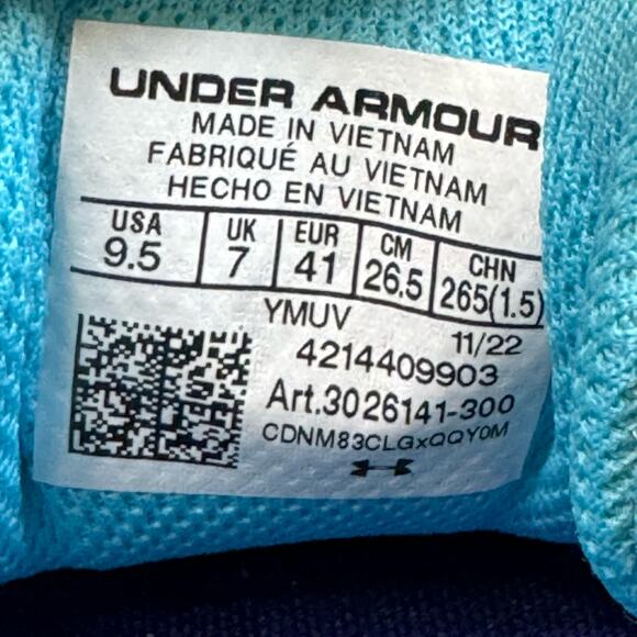 Under Armour Womens HOVR Intake 6 3026141-300 Blue Running Shoes Size 9 1/2 - Picture 9 of 9